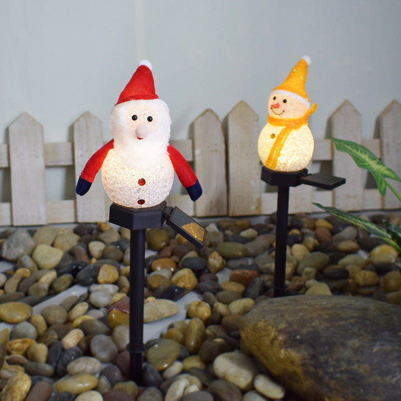 Solar lamp Christmas snowman