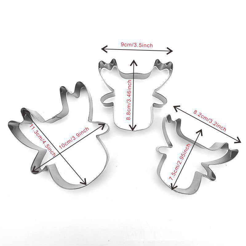 Cookie cutters Christmas gingerbread mold 3pcs