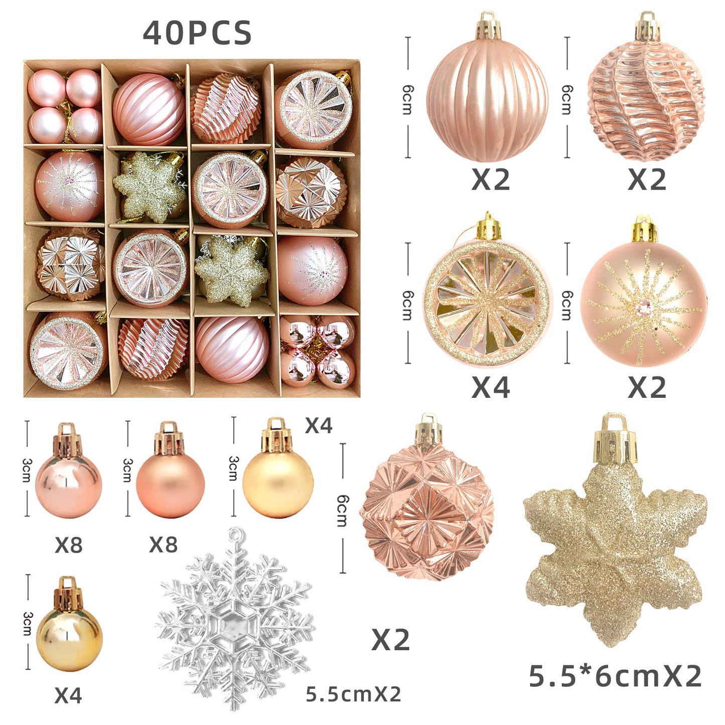 Christmas balls 40pcs