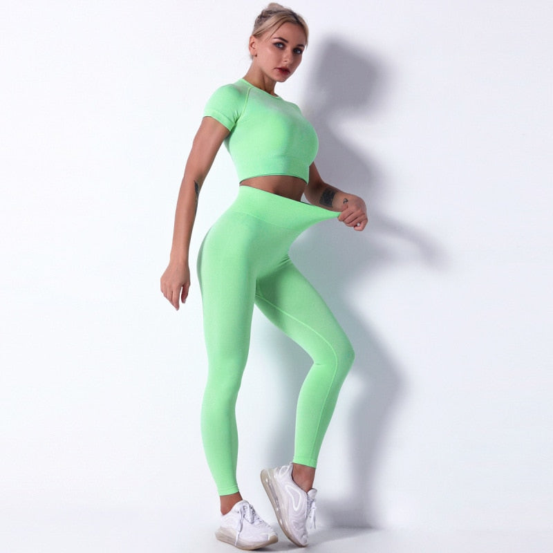 Seamless Yoga Set Träningsset