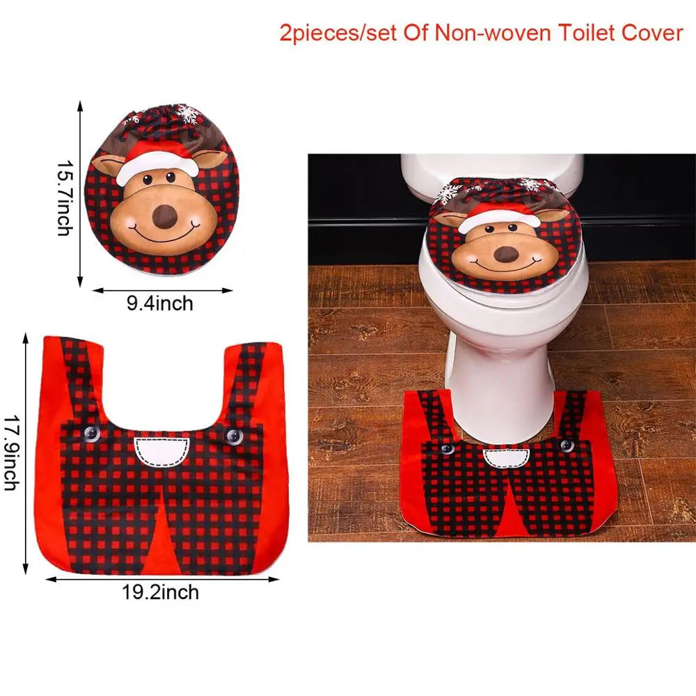 Toilet decoration Christmas