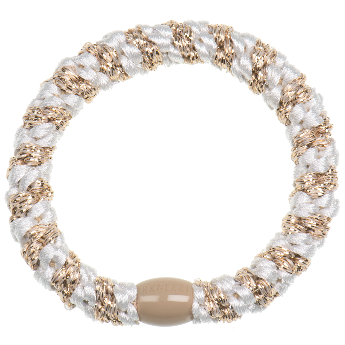 KNEKKI White beige glitter