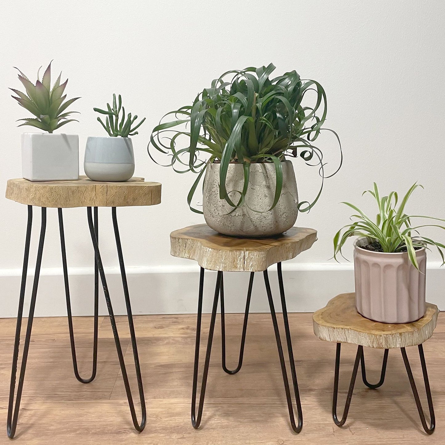 Set of 3 Träpall - Greenwash