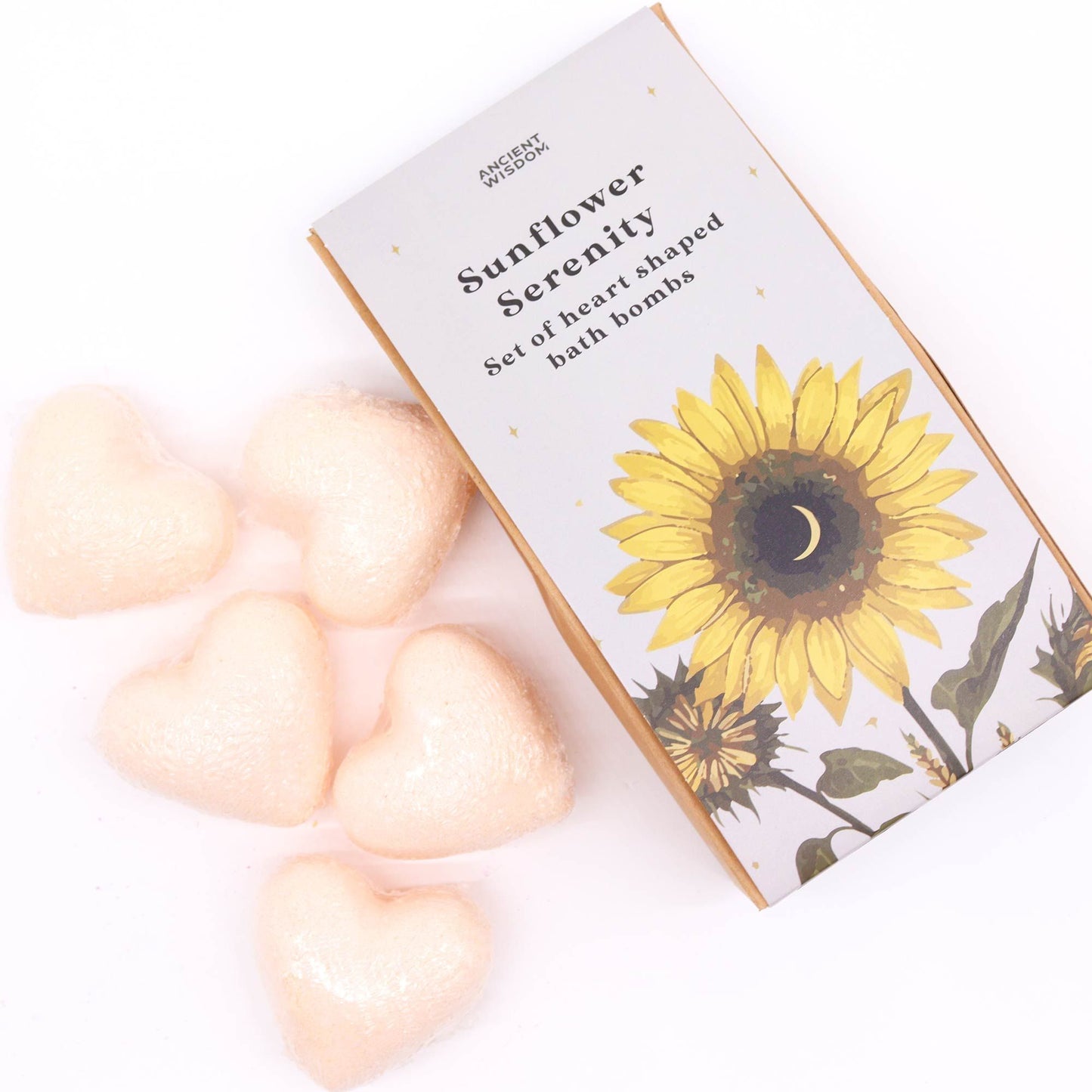 Sunflower Serenity Badbomber Heart GåvoSet
