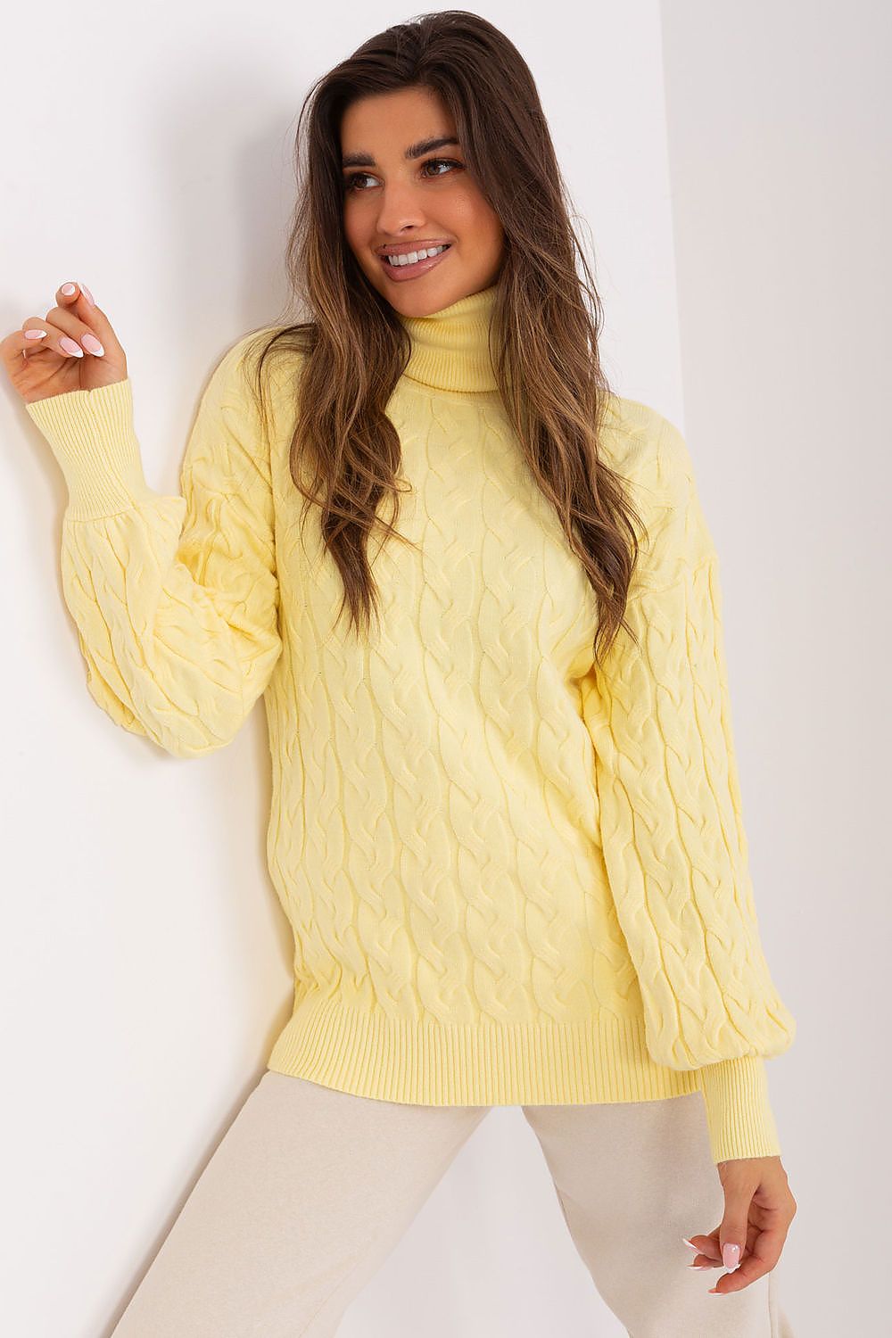 Sweater with polo collar AT