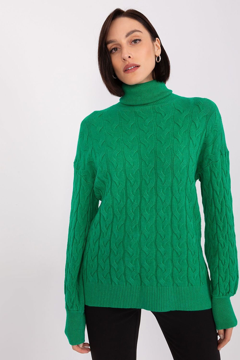 Sweater with polo collar AT