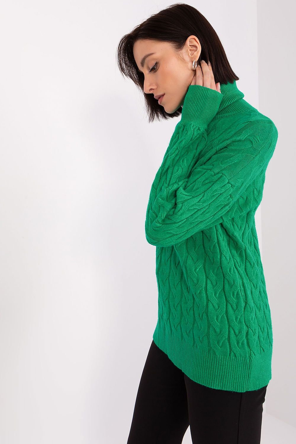 Sweater with polo collar AT
