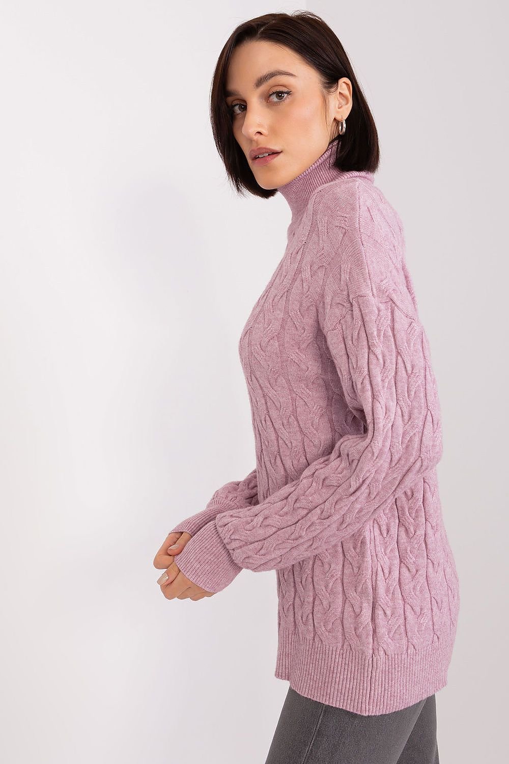 Sweater with polo collar AT