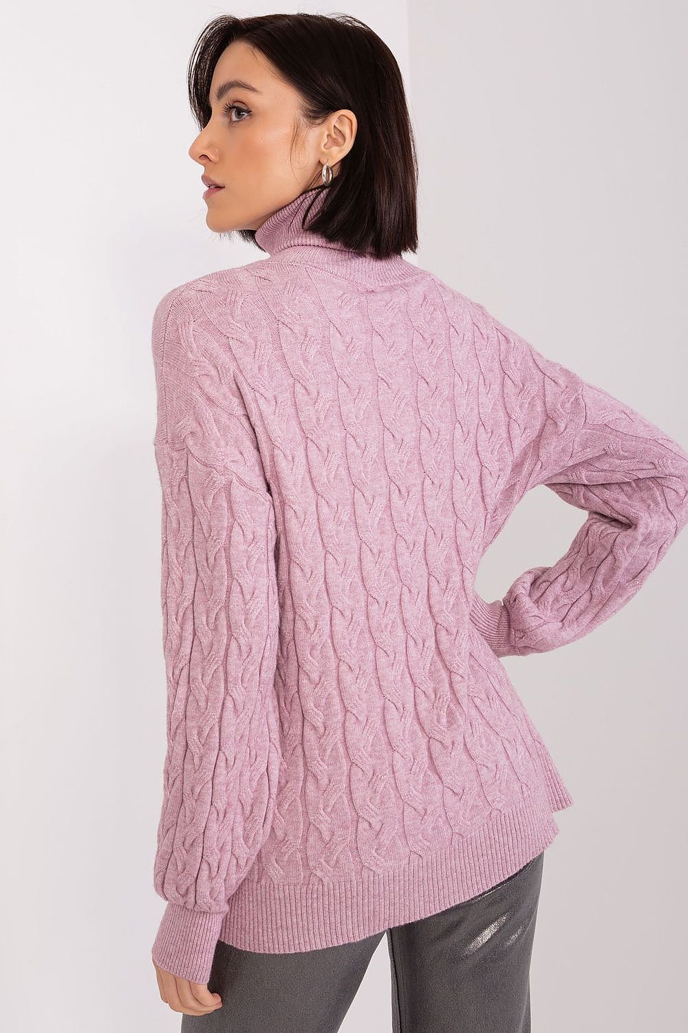 Sweater with polo collar AT