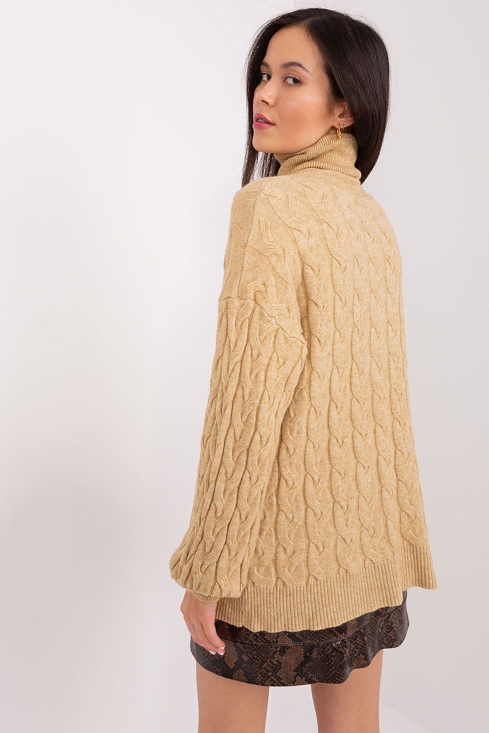 Sweater with polo collar AT