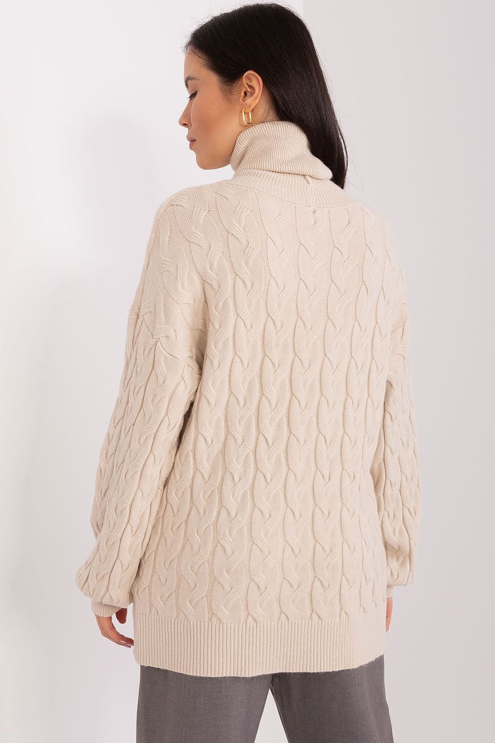 Sweater with polo collar AT