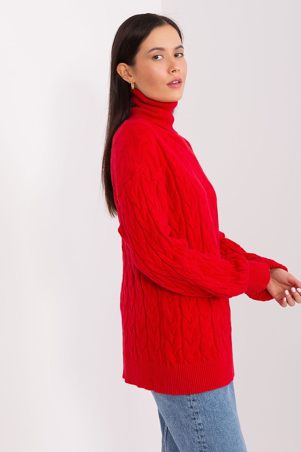 Sweater with polo collar AT