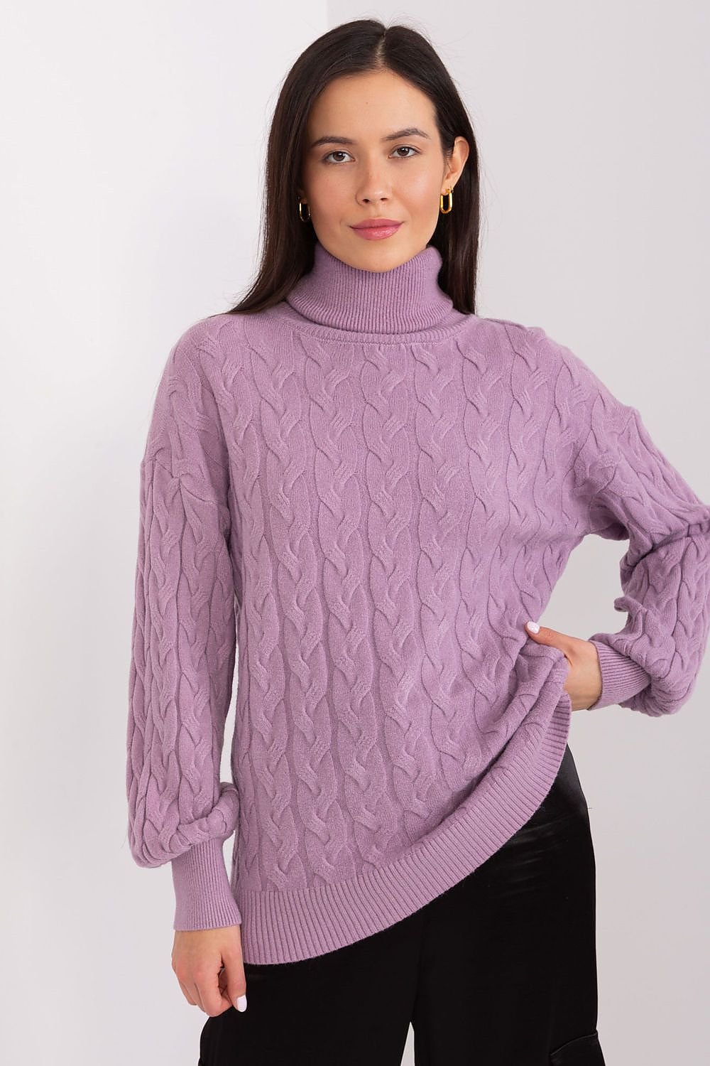 Sweater with polo collar AT