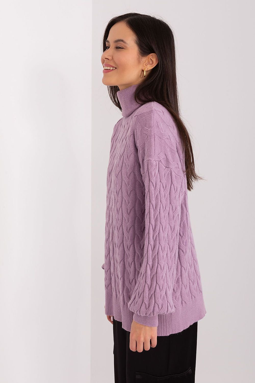 Sweater with polo collar AT