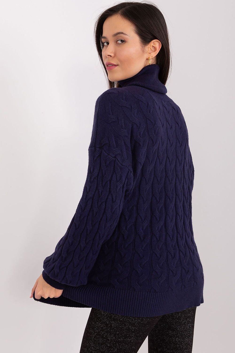 Sweater with polo collar AT