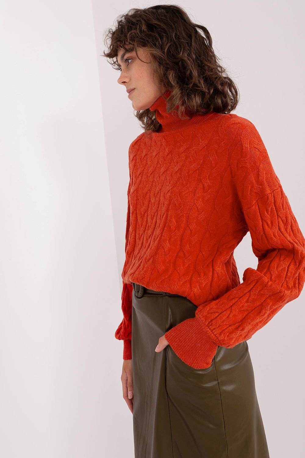 Sweater with polo collar AT