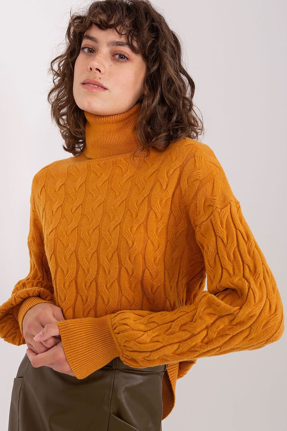 Sweater with polo collar AT