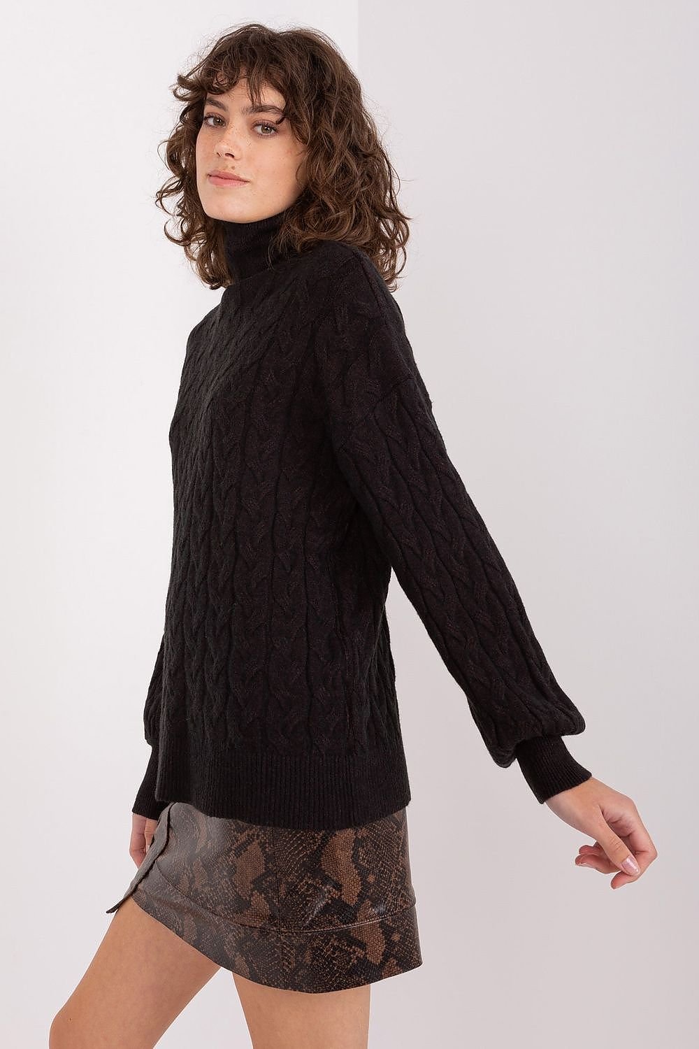 Sweater with polo collar AT