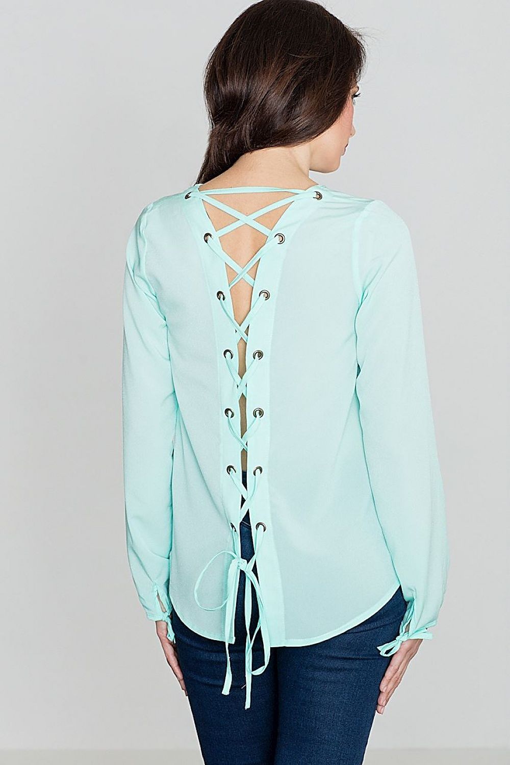 Blus med öppen rygg
