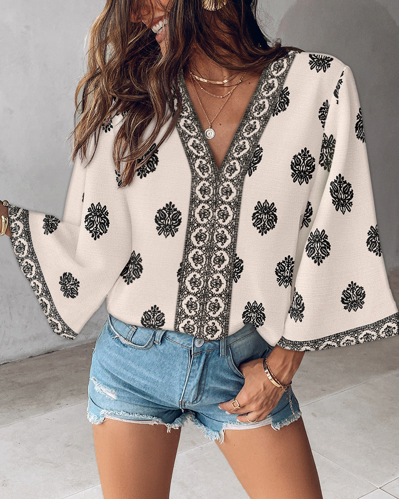 V-ringad Blus