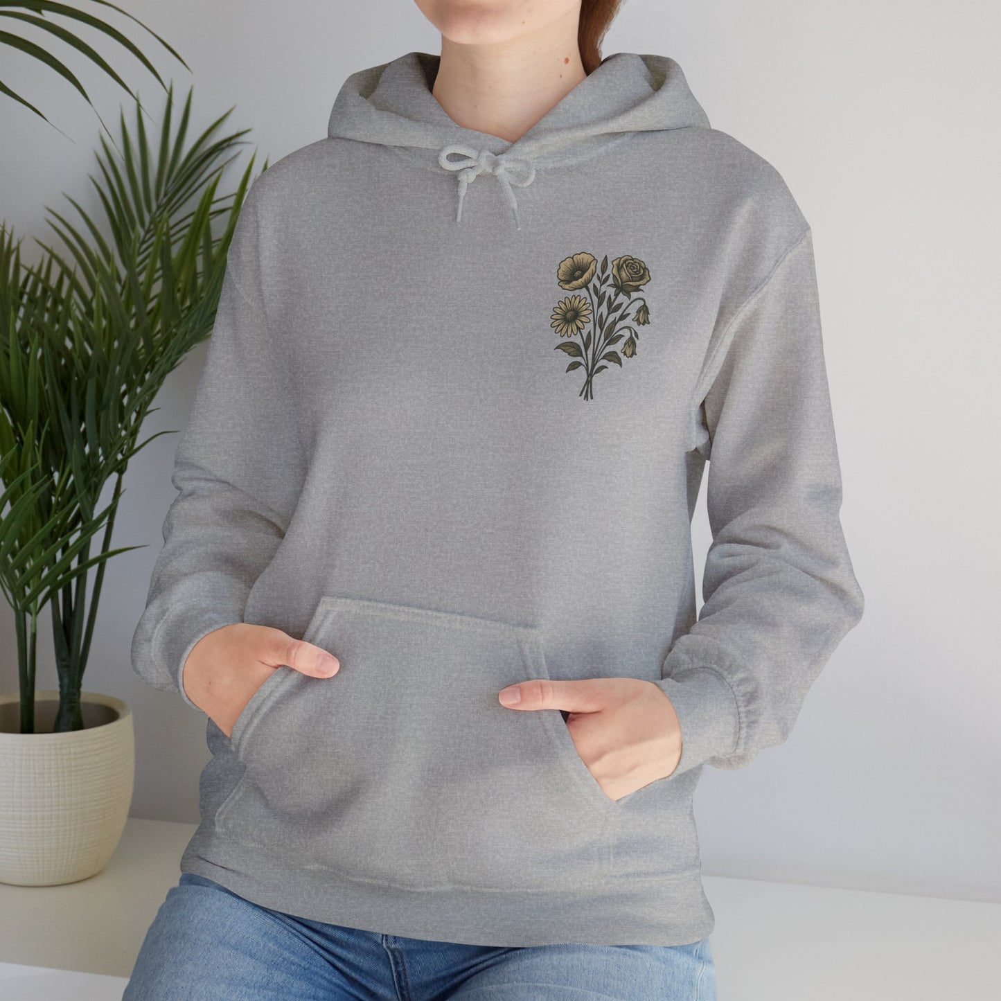 Hus41 Unisex Sweatshirt Hoodie - Flowers are my therapy