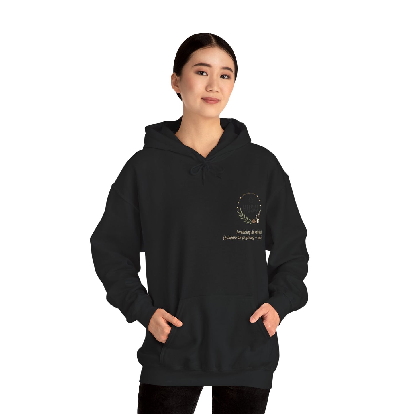 Hus41 Unisex Sweatshirt Hoodie - Inredning är min terapi