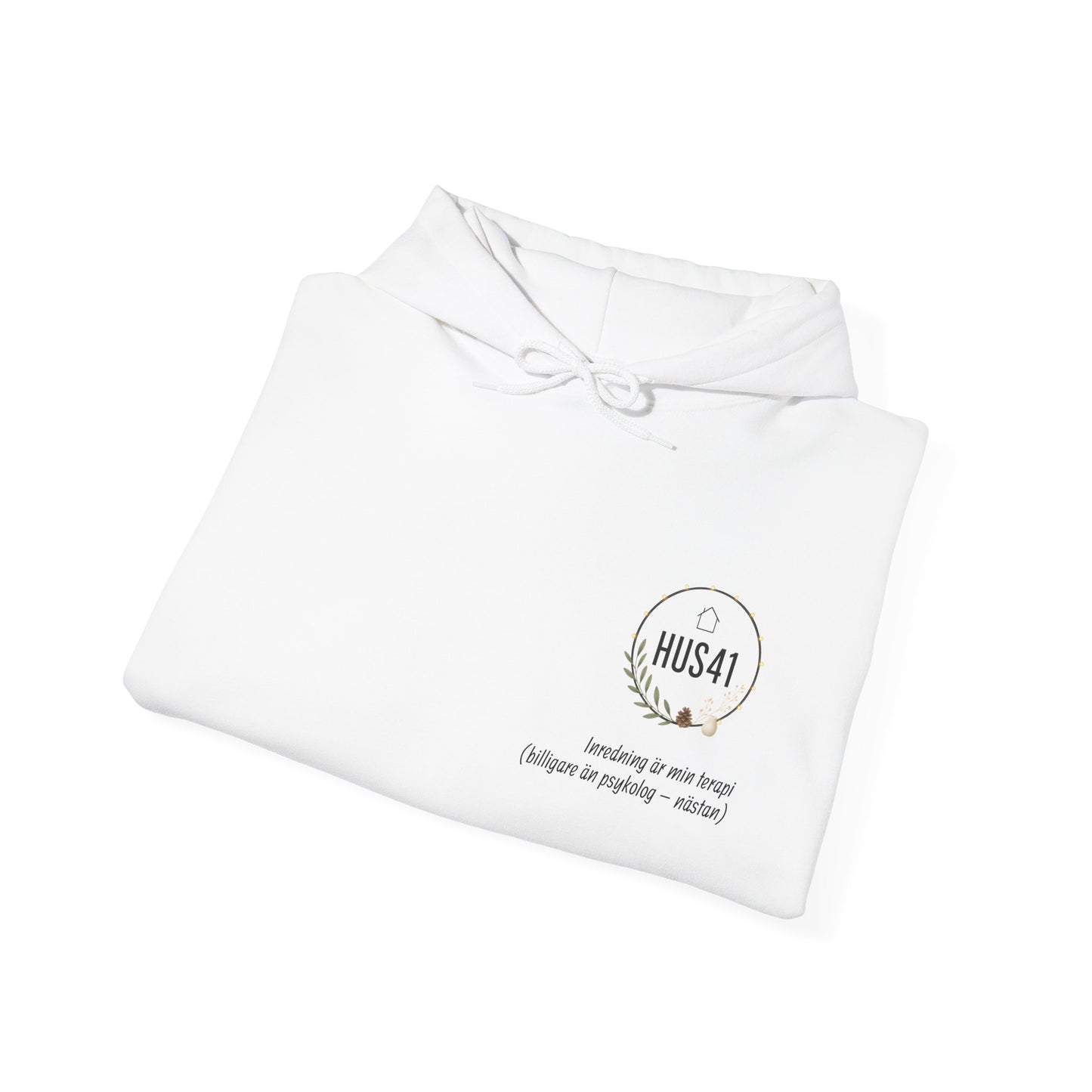 Hus41 Unisex Sweatshirt Hoodie - Inredning är min terapi