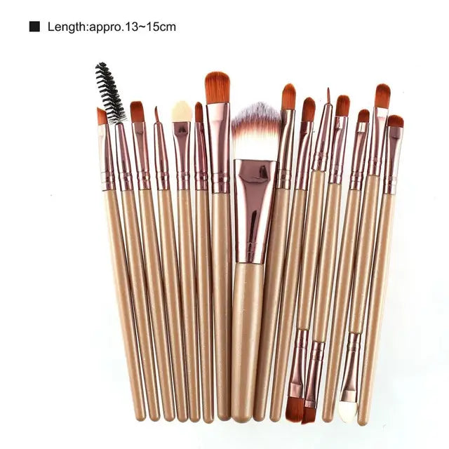 15pcs/set Sminkborstar