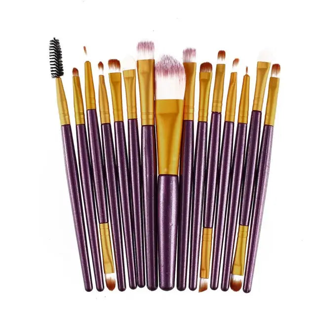 15pcs/set Sminkborstar