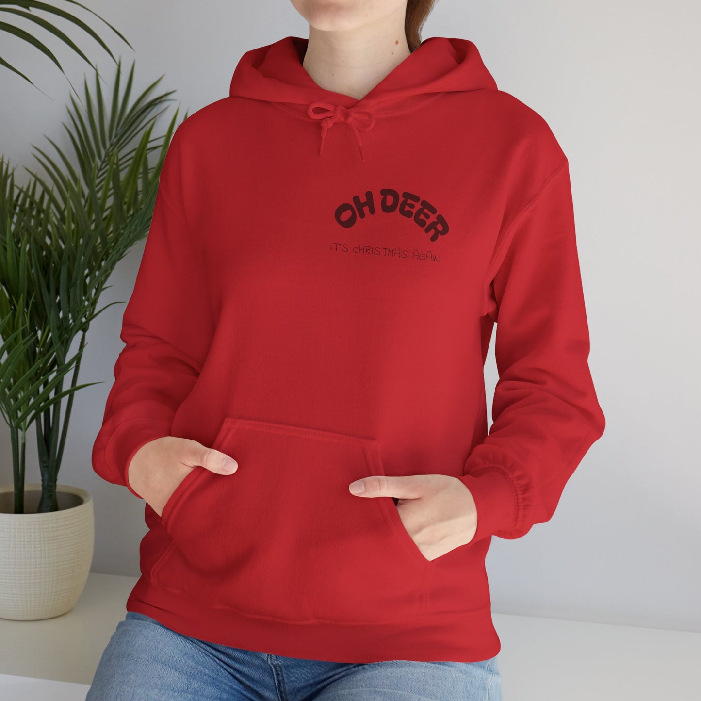 Hus41 Unisex Sweatshirt Hoodie - OH DEER Jultröja