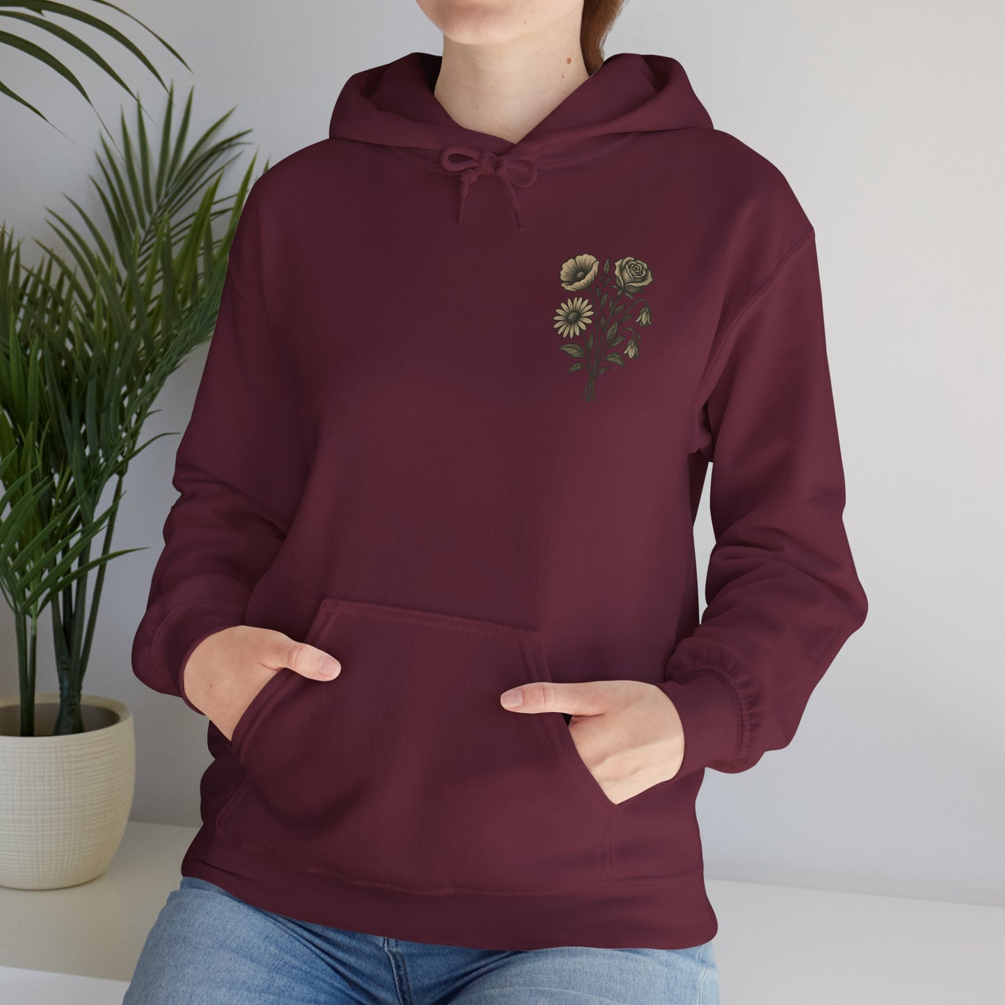 Hus41 Unisex Sweatshirt Hoodie - Flowers are my therapy