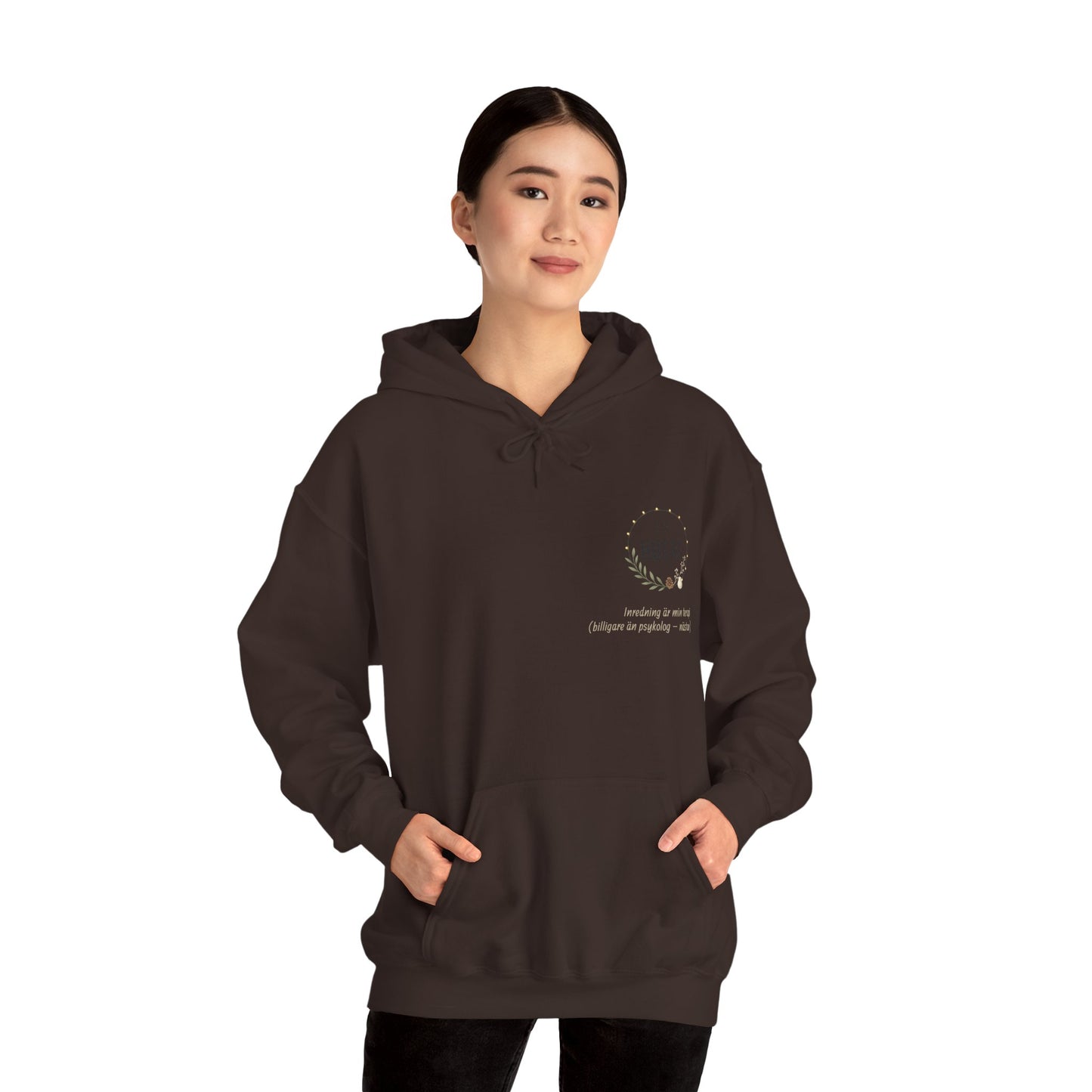 Hus41 Unisex Sweatshirt Hoodie - Inredning är min terapi