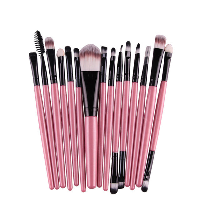 15Pcs Sminkborstar