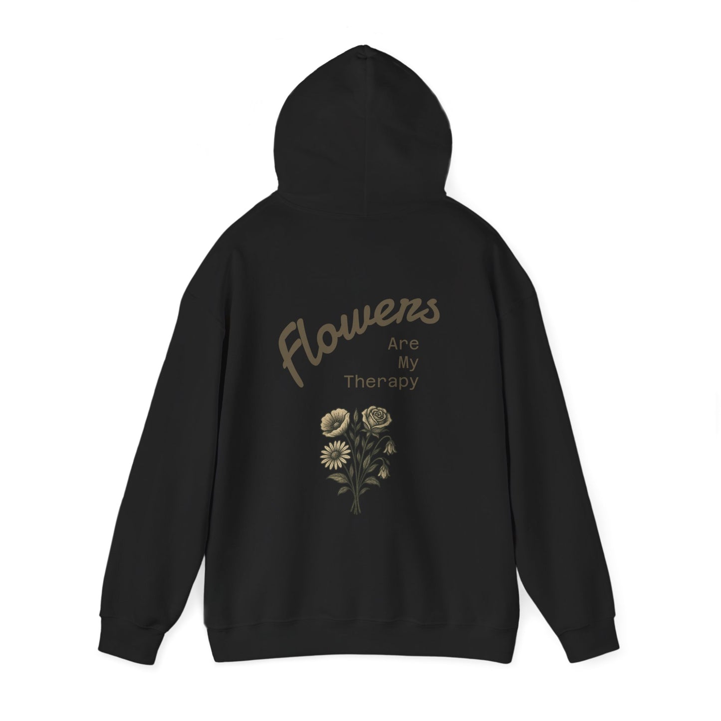 Hus41 Unisex Sweatshirt Hoodie - Flowers are my therapy