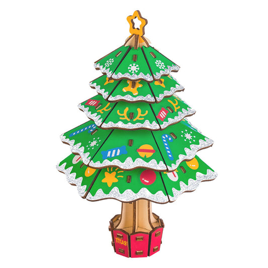 Christmas Tree Wooden Puzzle 3D