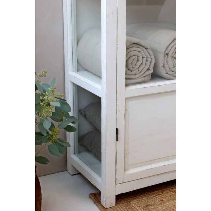 Vitrinskåp Vit H170/L97/B41 cm