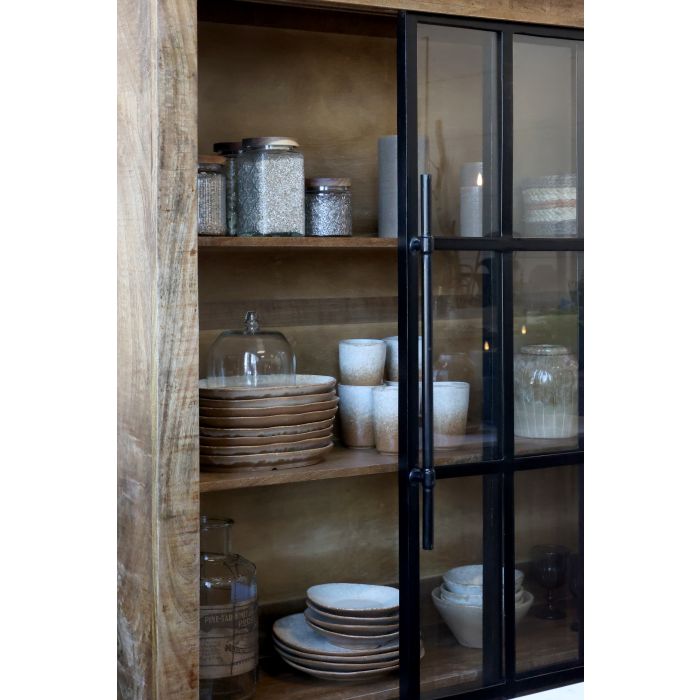 Vitrinskåp Mangoträ H190/L150/B45 cm