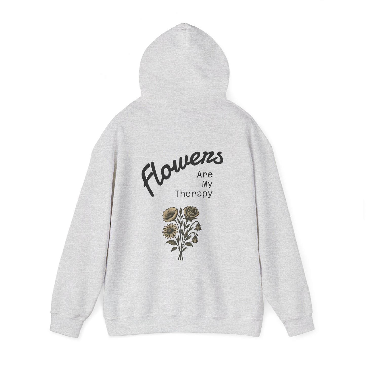Hus41 Unisex Sweatshirt Hoodie - Flowers are my therapy