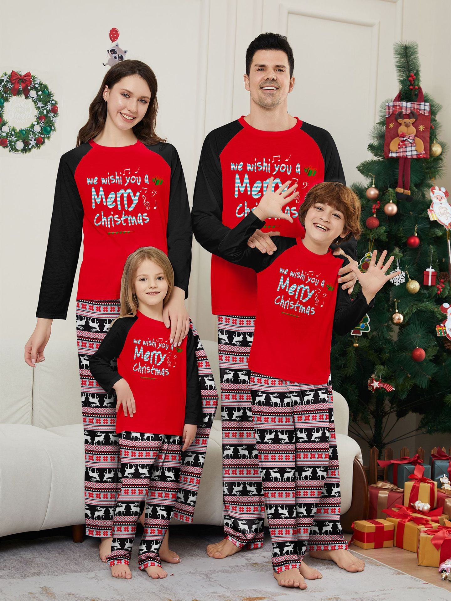 Julpyjamas Matchande Familj