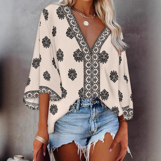 V-ringad Blus