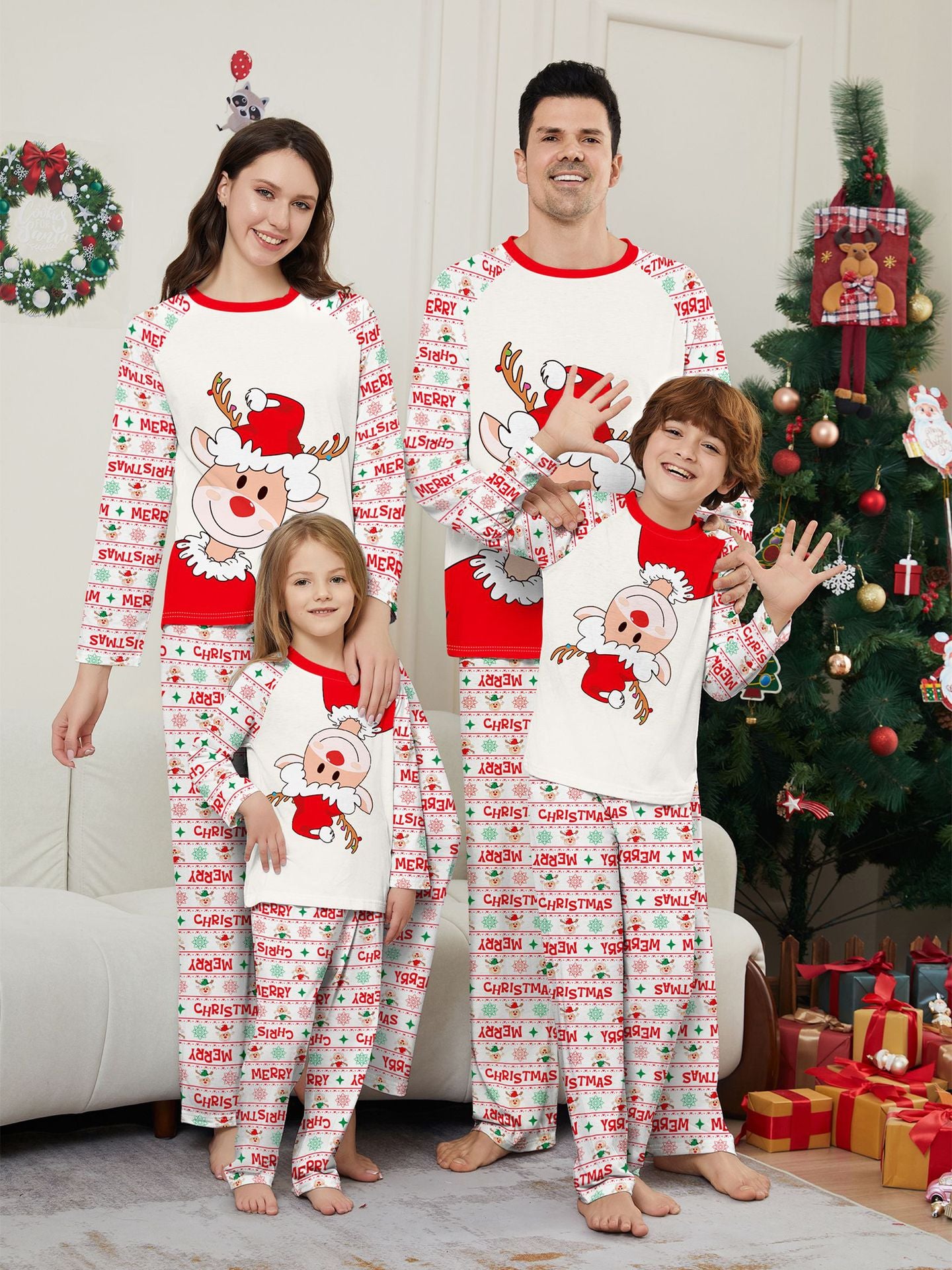 Julpyjamas Familj Matchande