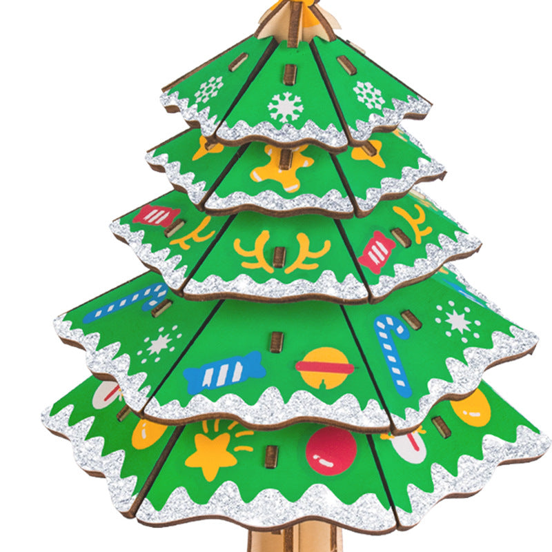 Christmas Tree Wooden Puzzle 3D