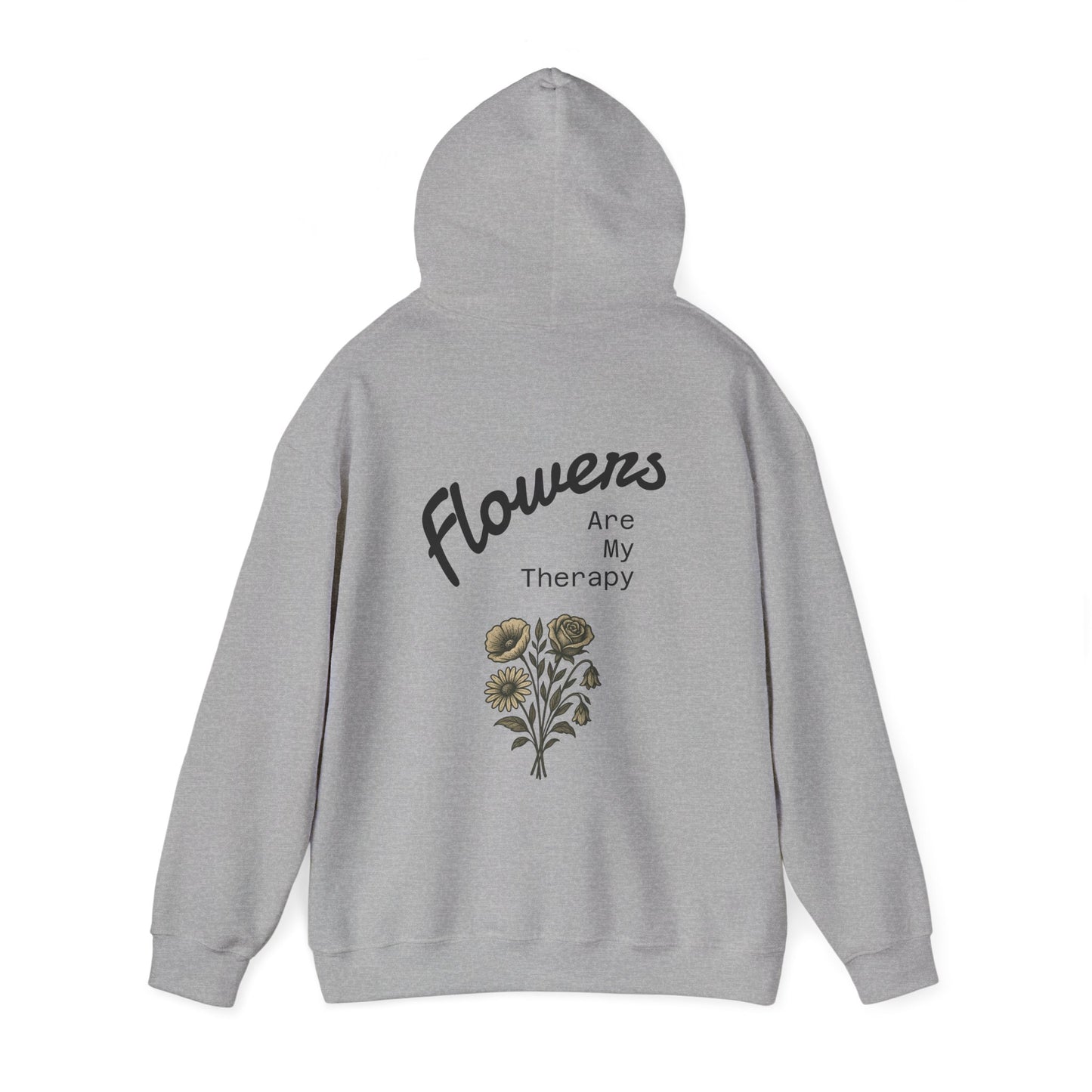 Hus41 Unisex Sweatshirt Hoodie - Flowers are my therapy