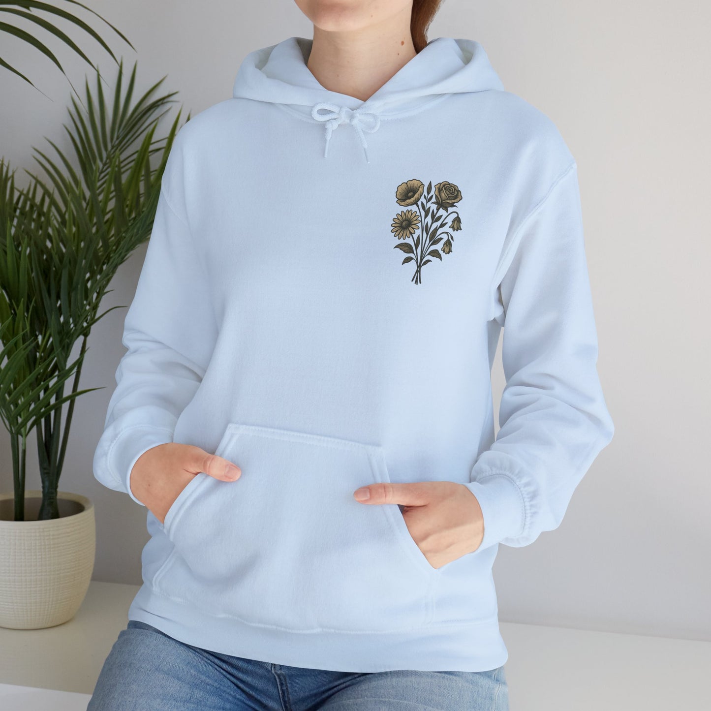 Hus41 Unisex Sweatshirt Hoodie - Flowers are my therapy