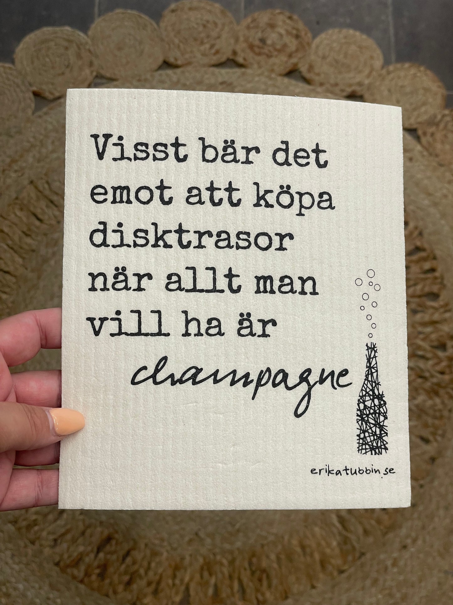 Disktrasor med citat och motiv