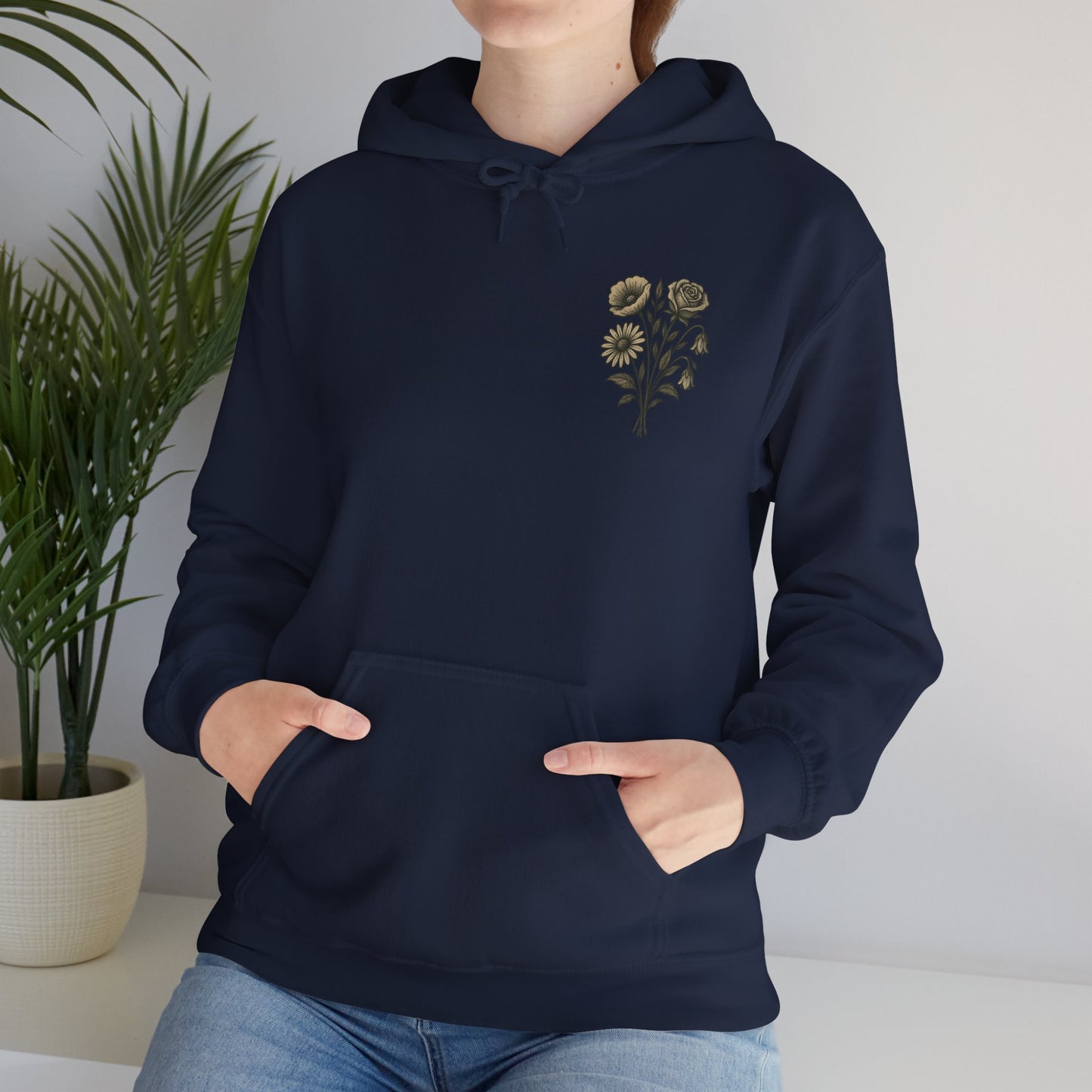 Hus41 Unisex Sweatshirt Hoodie - Flowers are my therapy