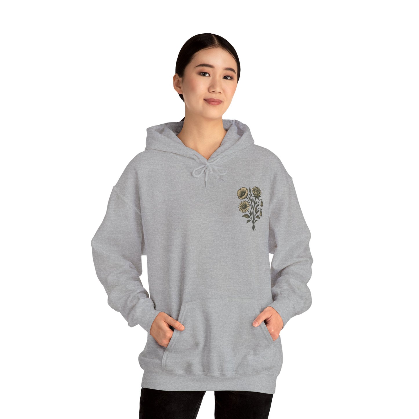 Hus41 Unisex Sweatshirt Hoodie - Flowers are my therapy