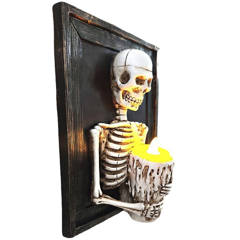 Skeleton photo frame LED-ljus Halloween