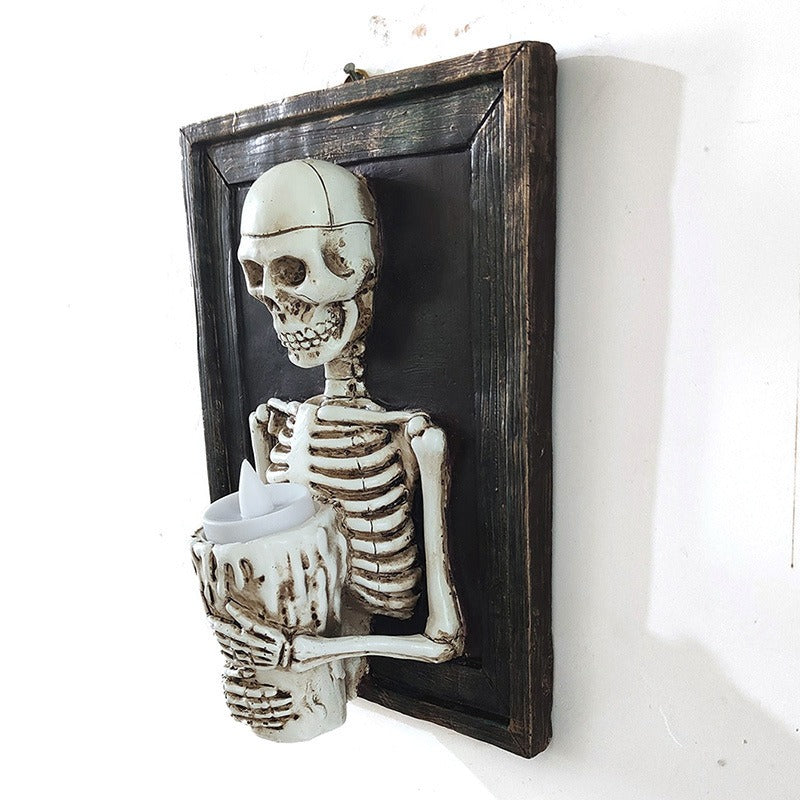 Skeleton photo frame LED-ljus Halloween