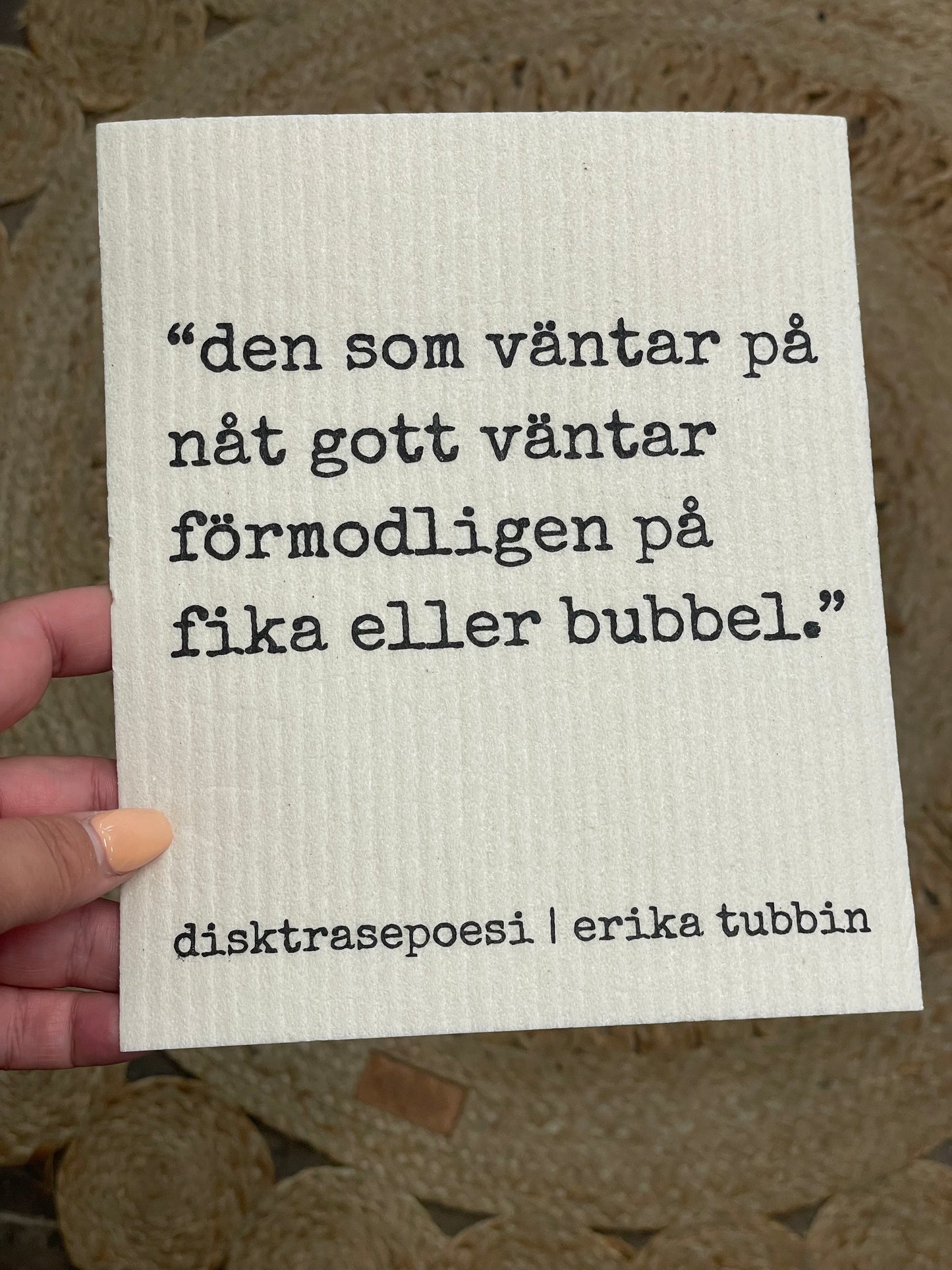 Disktrasor med citat och motiv